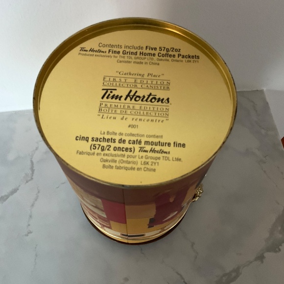 2 Vintage Tim Horton’s Coffee Canisters, Collectible Series #001 & #002 - Picture 7 of 7